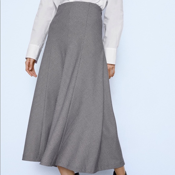 Zara houndstooth skirt - Picture 1 of 7